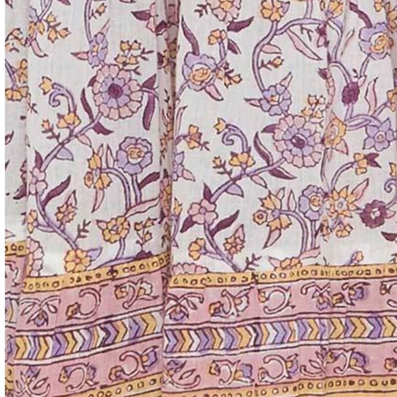 Boho floral Print Stretchy Waist Tassel Maxi Skirt - Picture 6 of 7